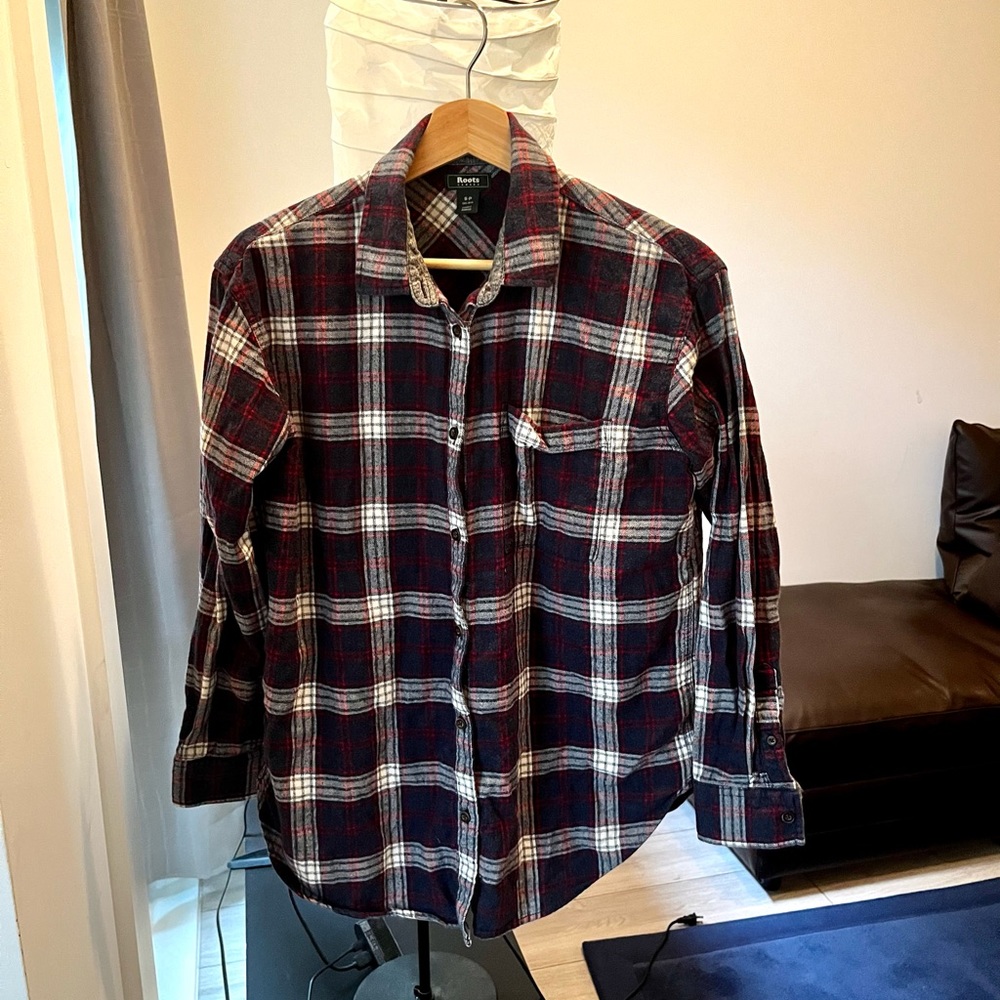 Roots Plaid Western Women Shirt Size SP